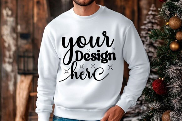 Christmas 18000 Men Sweatshirt Mockup 68 Graphics