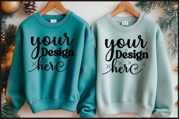 Christmas Hanger Sweatshirt Mockup 34 Graphics