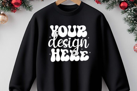 Christmas Hanger Sweatshirt Mockup 6 Graphics Review