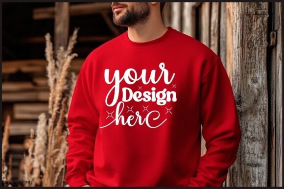 Christmas Men Sweatshirt Mockup 105: Graphics & Product Mockups