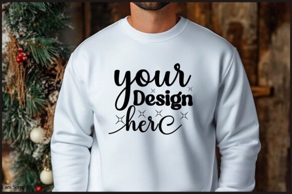 Christmas Men Sweatshirt Mockup 122: Graphics for Product Mockups