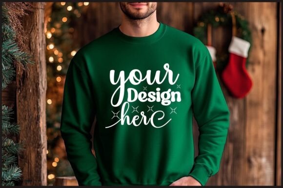 Christmas Men Sweatshirt Mockup 45 Graphics