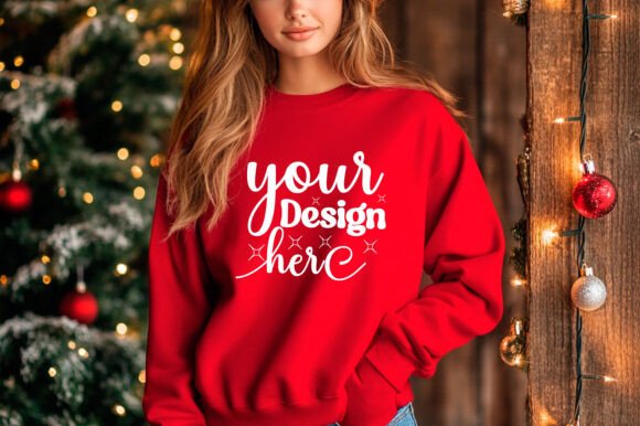 Christmas Women Sweatshirt Mockup 50: Graphics for Product Mockups