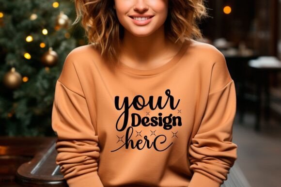 Christmas Women Sweatshirt Mockup 54 Graphics Review
