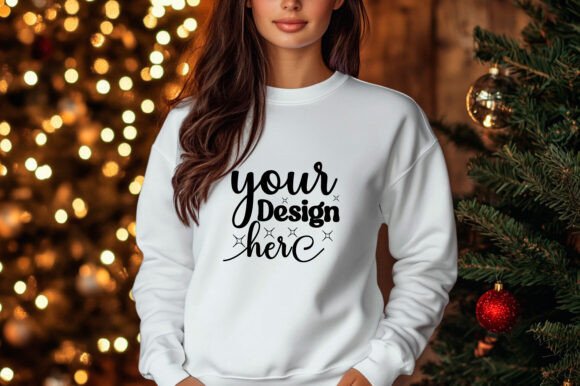 Christmas Women Sweatshirt Mockup 85 Graphics