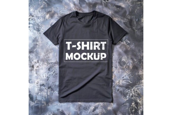 Classic Black Round Neck Mockup Graphics