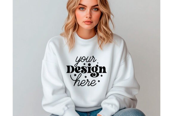 Gildan 18000 Sweatshirt Mockup 16 Graphics