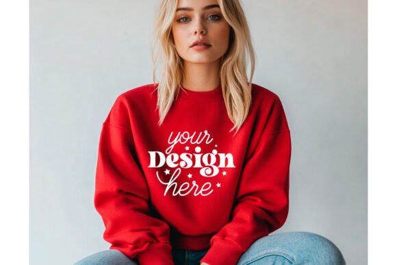 Gildan 18000 Sweatshirt Mockup 99: Graphics & Product Mockups