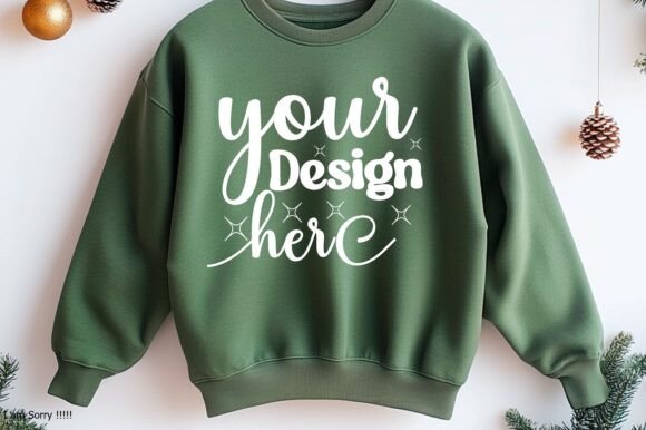 Happy New Year Sweatshirt Mockup 39: Graphics & Product Mockups