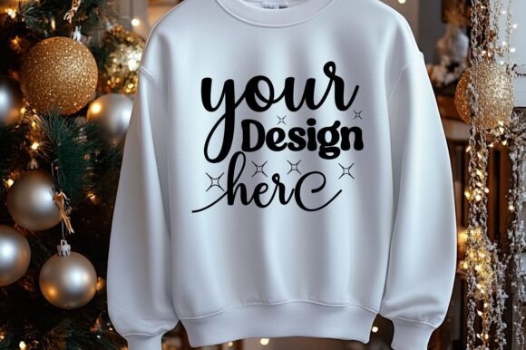 Happy New Year Sweatshirt Mockup 77: Graphics & Product Mockups