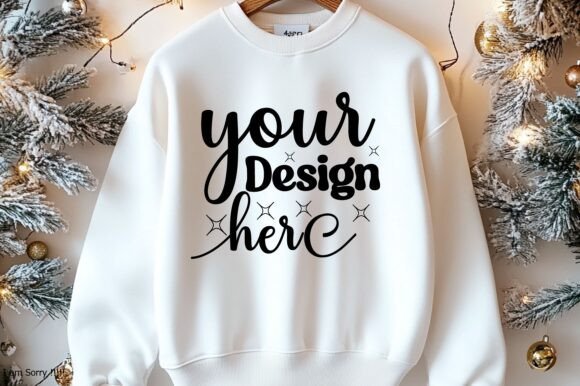 Happy New Year Sweatshirt Mockup 78 Graphics Review