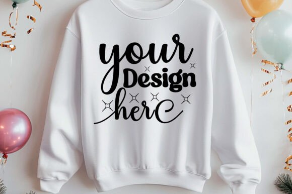 Happy New Year Sweatshirt Mockup 82 Graphics