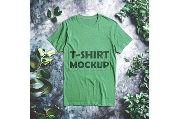Realistic Round Neck Black Tshirt Mockup Graphics