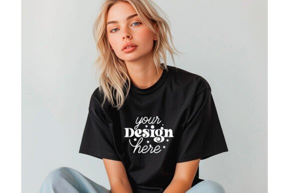 Reviewing the Gildan 64000 Black T-shirt Mockup 39